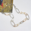 2021 trendy fashion wholesale grey transparent resin acrylic jewelry necklace